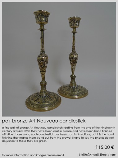 bronze candlesticks